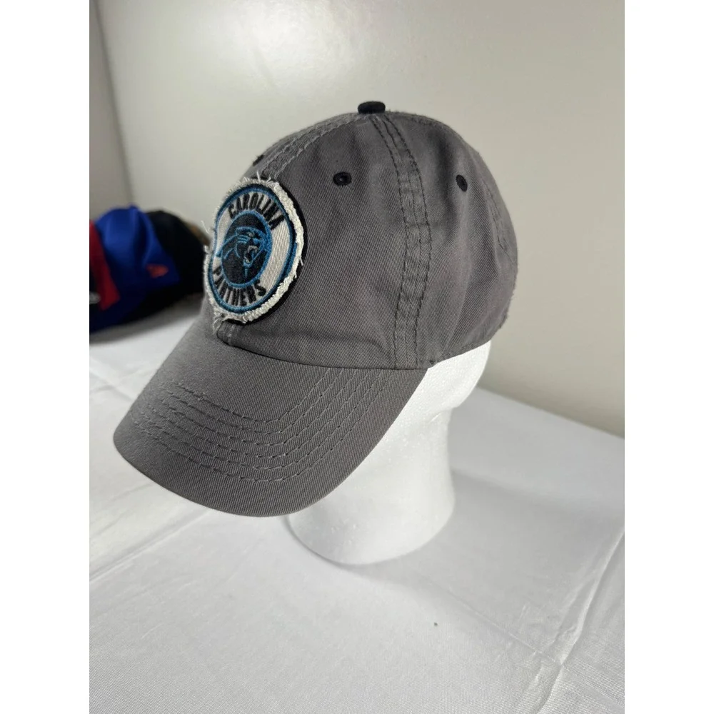 Carolina Panthers NFL 47 Brand Hat Mens Charcoal Gray Distressed Patch Cap Small